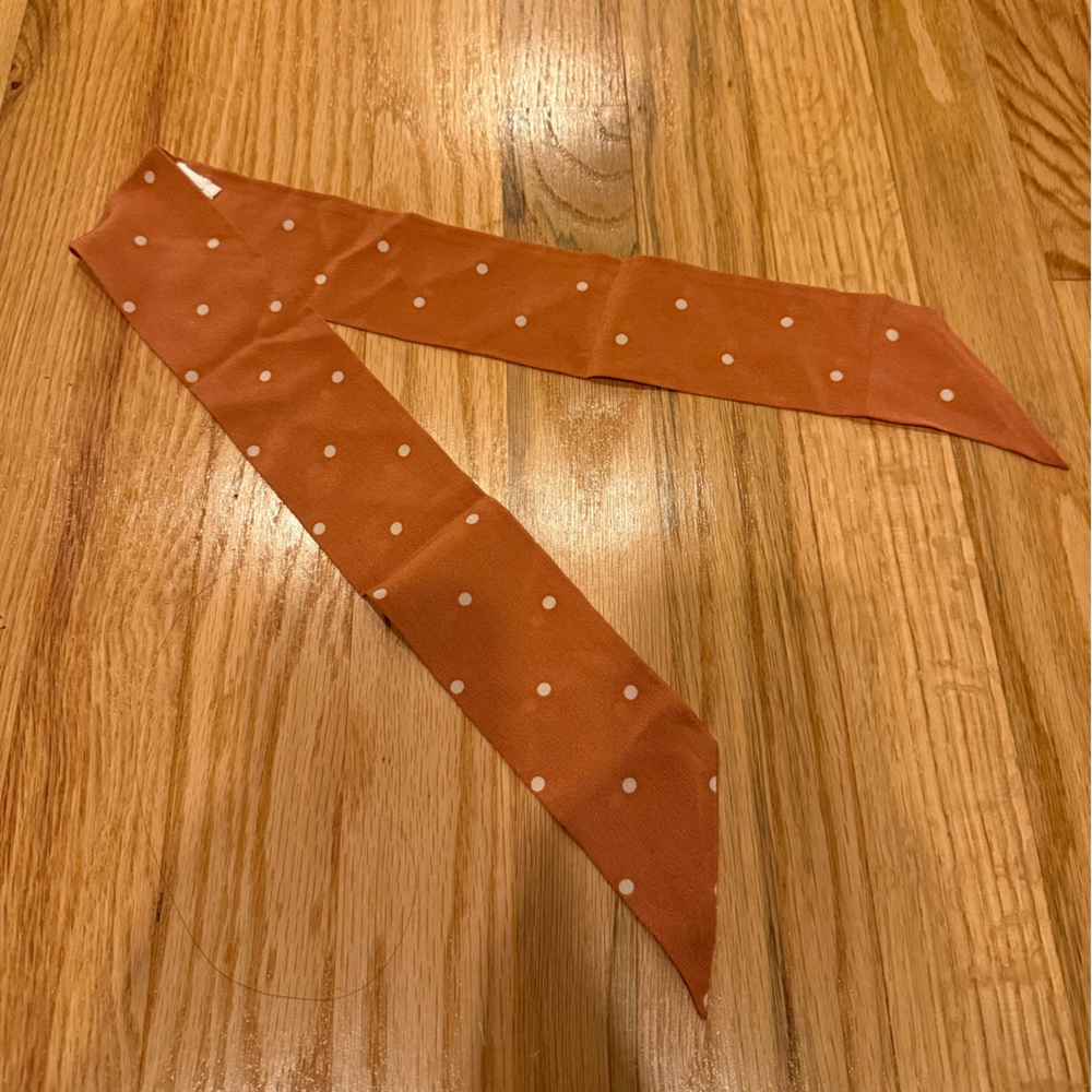 Polka Dot Orange Scarf